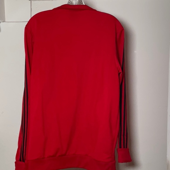 Adidas Men's Essentials 3-Stripes Tricot Track Jacket EB3991 (Red/Black) Size M - Picture 7 of 7